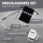 Wiederverwendbare Edelstahl Eiswürfel Eiswürfelformen Lacari