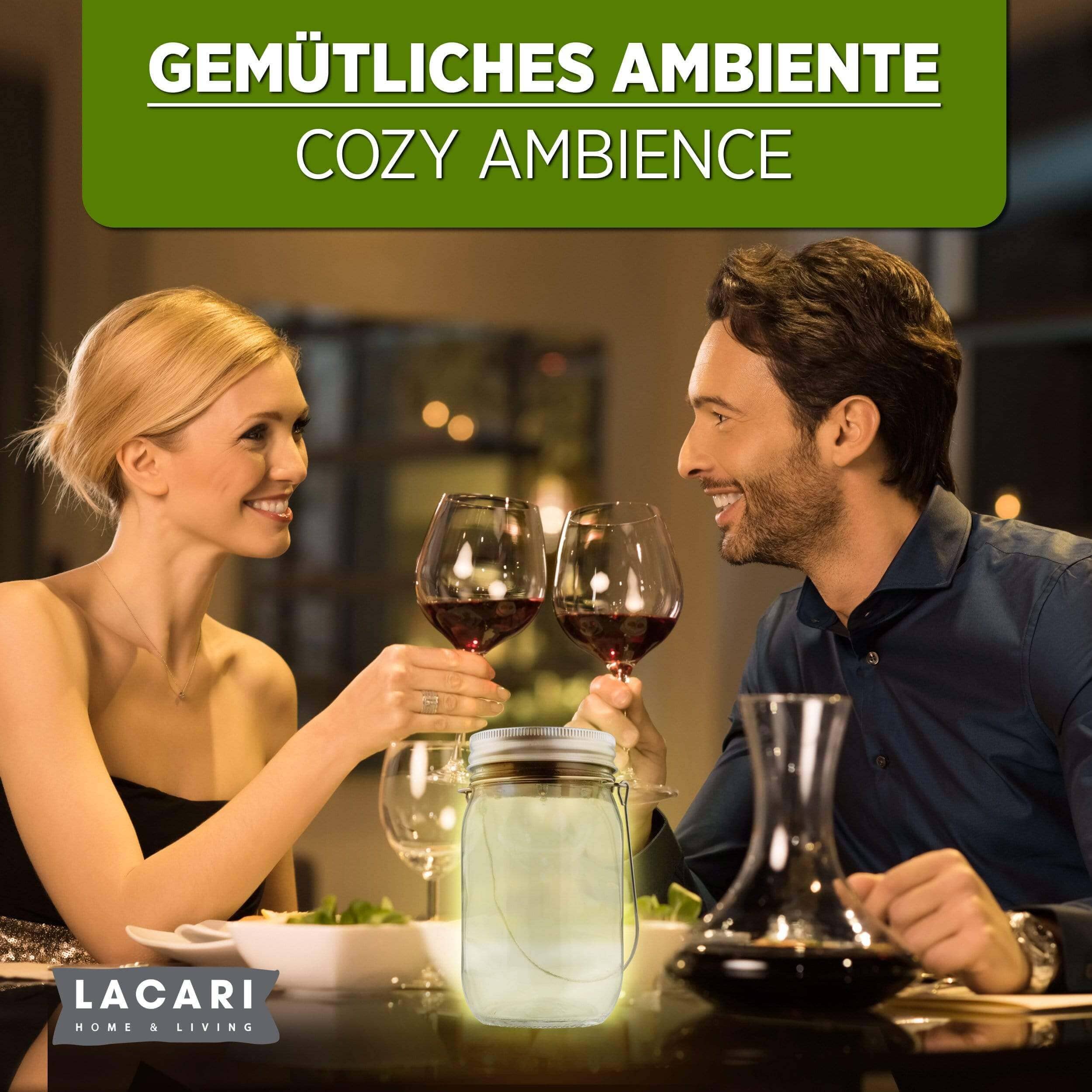LACARI Solarglas 450ml Nachtlichter & indirekte Beleuchtung Lacari