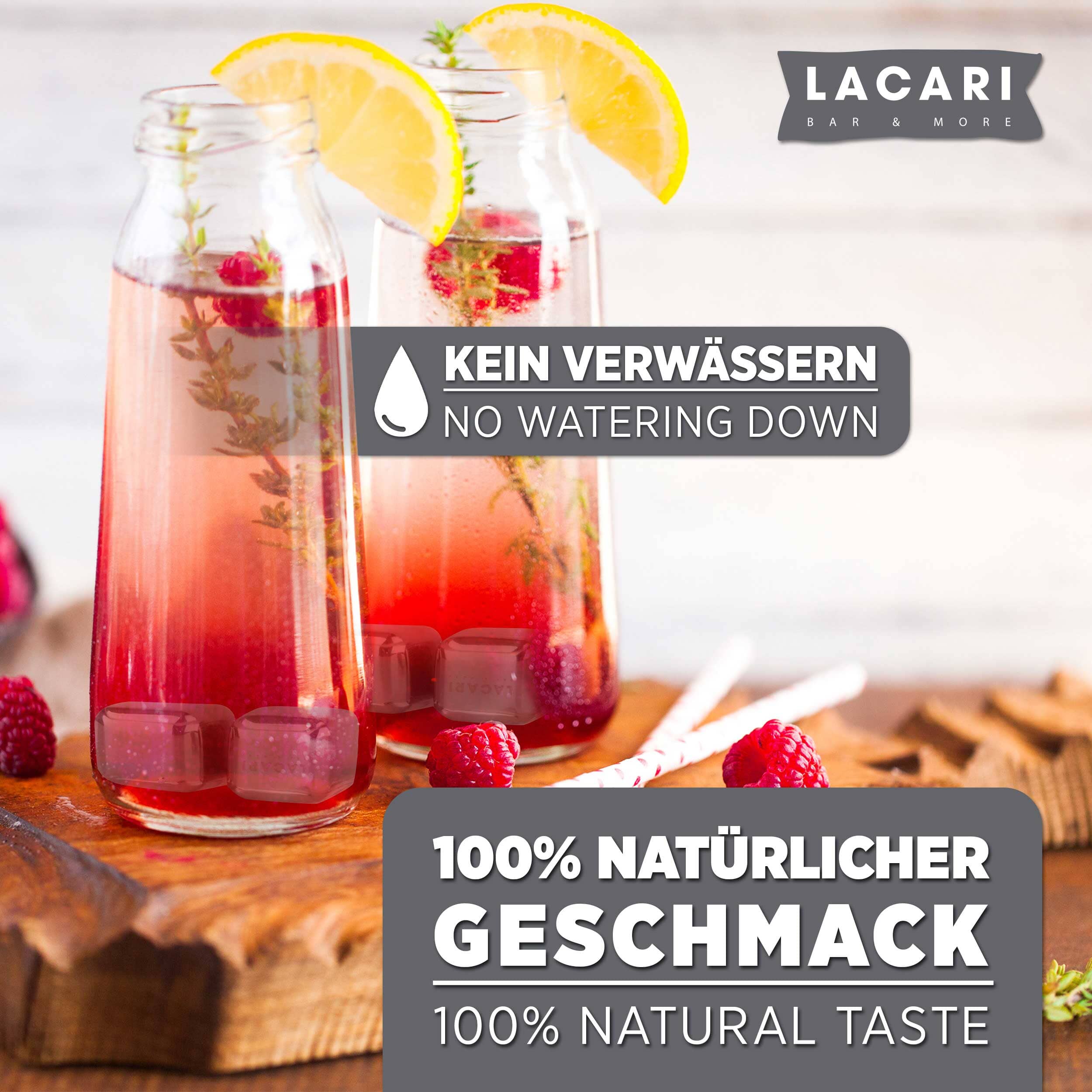 Wiederverwendbare Edelstahl Eiswürfel Eiswürfelformen Lacari 