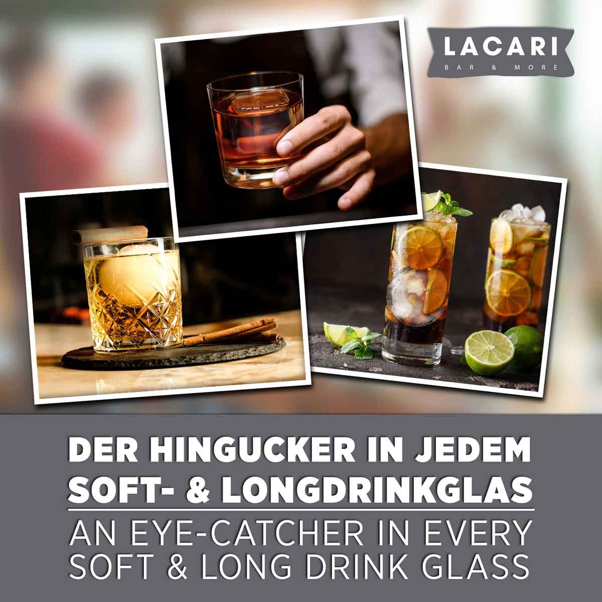 Eiswürfelform groß 2er Set: Runde & Eckige XXL Eiswürfel Eiswürfelformen Lacari 