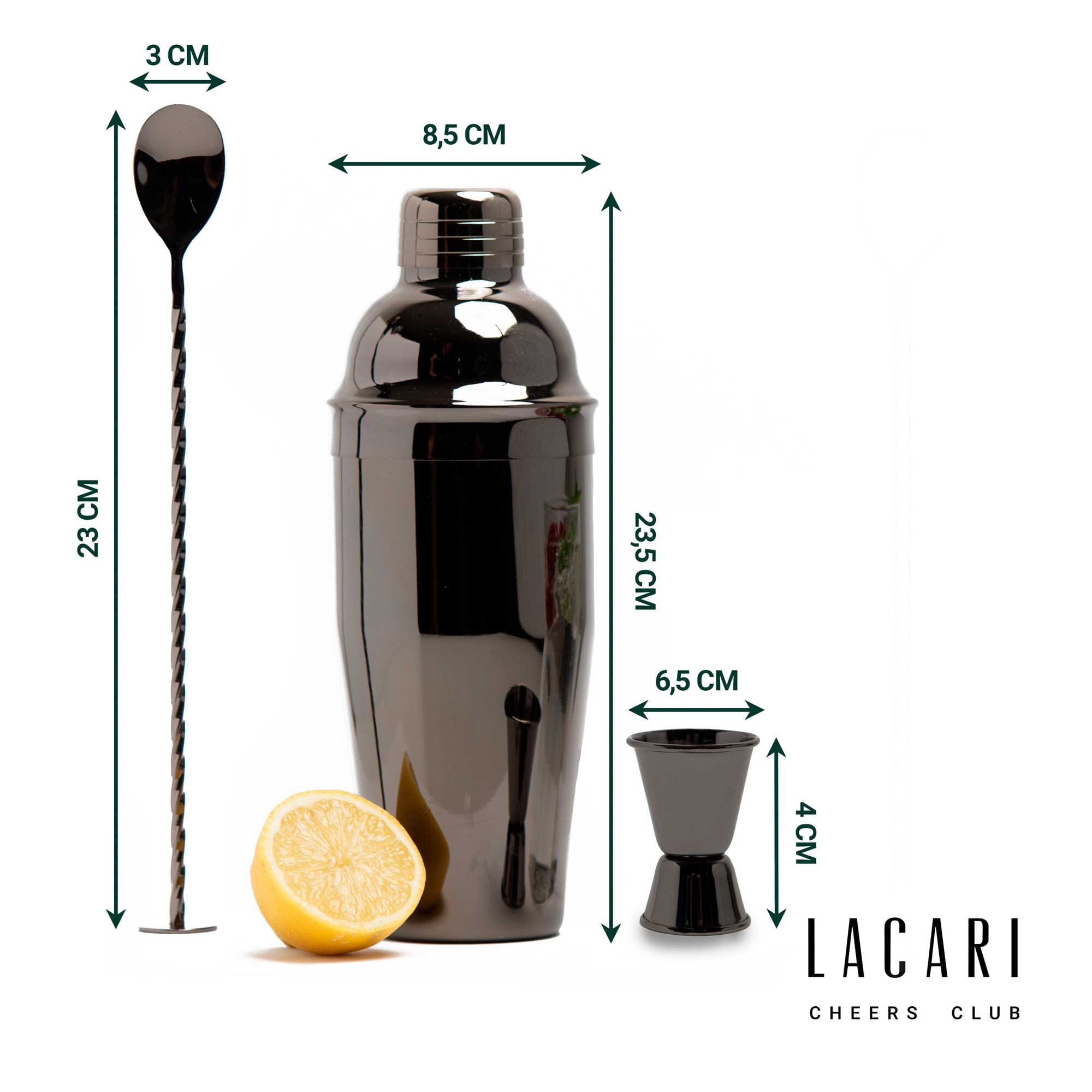 Shaker Rishka Cobbler Shaker Set - 750 ml - LACARI CHEERS CLUB