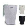 Elwin Neiles 80L Designer Wäschekorb aus stilvollem Filz - Faltbarer Wäschesäcke & Waschkörbe Elwin Neiles Grau 25 x 20 x 68 cm Filz