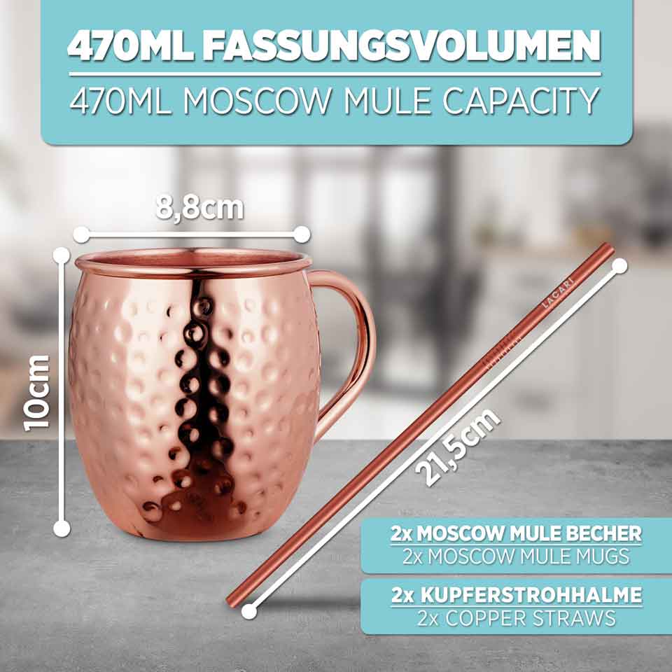 Moscow Mule Becher - 470ml Trinkzubehör Lacari 