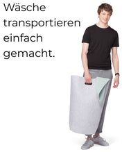 Elwin Neiles 80L Designer Wäschekorb aus stilvollem Filz - Faltbarer Wäschesäcke & Waschkörbe Elwin Neiles 