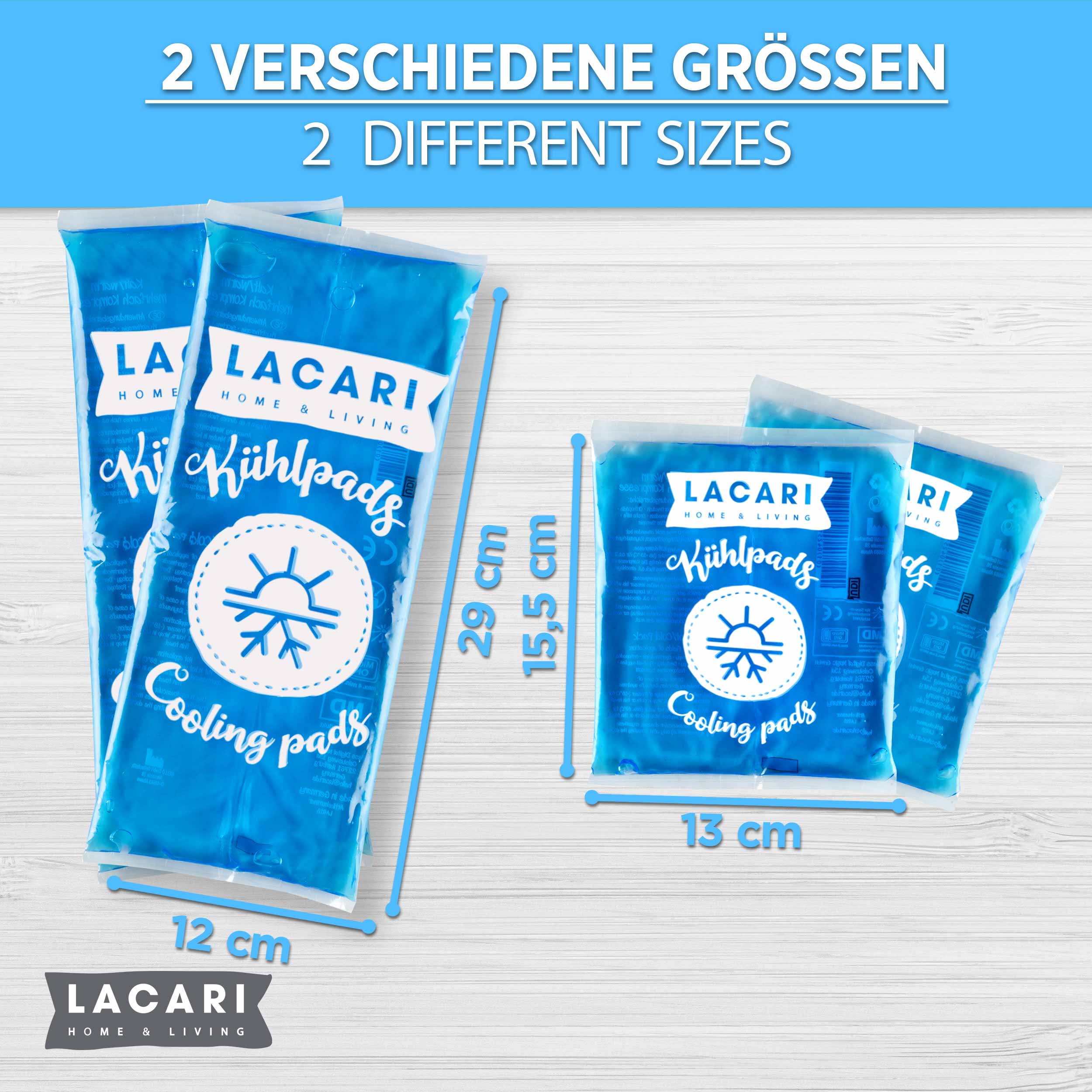 LACARI Kalt & Warm Kompresse aus Gel - Kühlpads Kühl Kompresse Lacari 