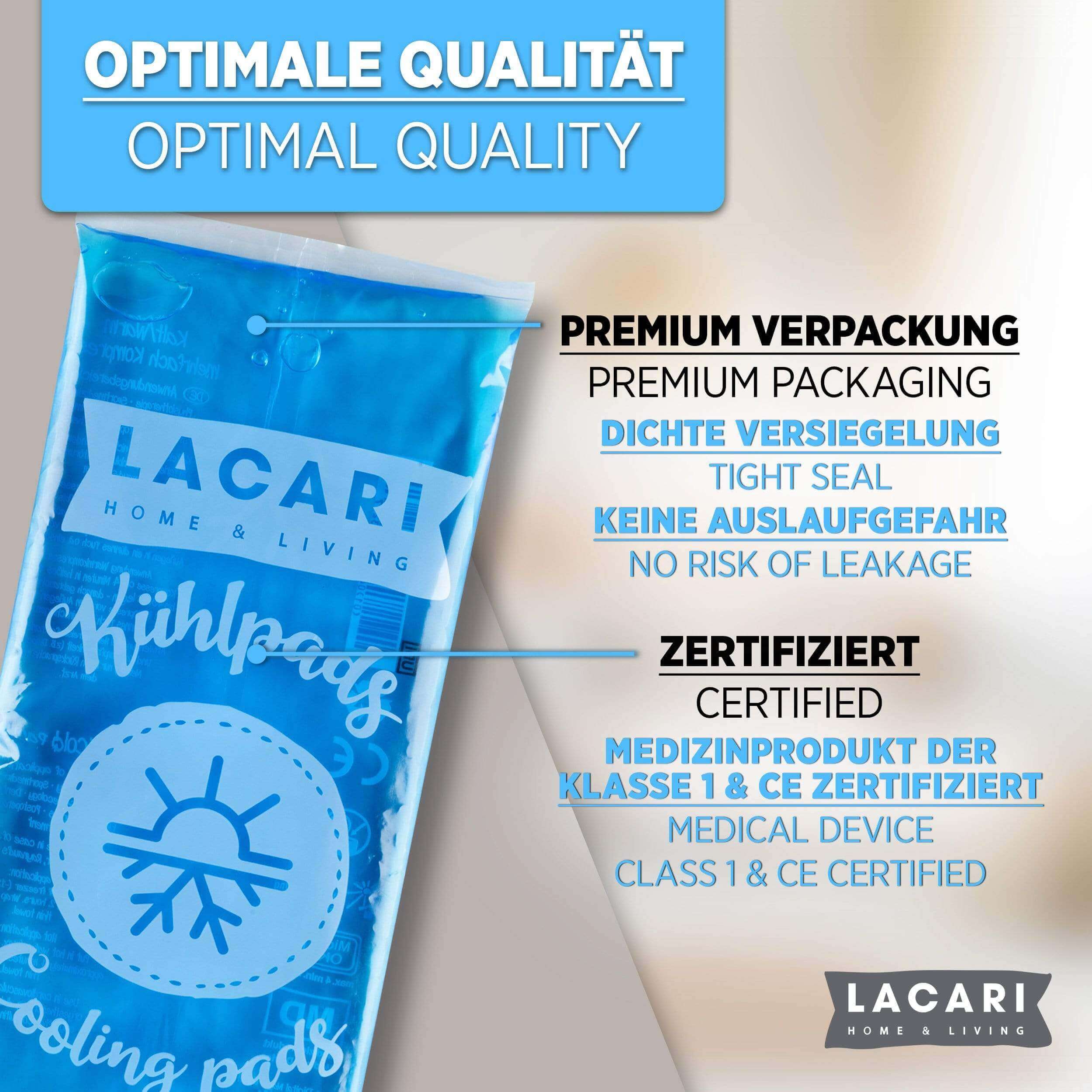 LACARI Kalt & Warm Kompresse aus Gel - Kühlpads Kühl Kompresse Lacari 