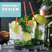Premium Kupfer Strohhalme Set – Nachhaltig & Wiederverwendbar Cocktail- & Barzubehörsets Lacari 