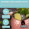 Moscow Mule Becher (2x) in Kupfer mit Strohhalm Cocktail- & Barzubehörsets Lacari 