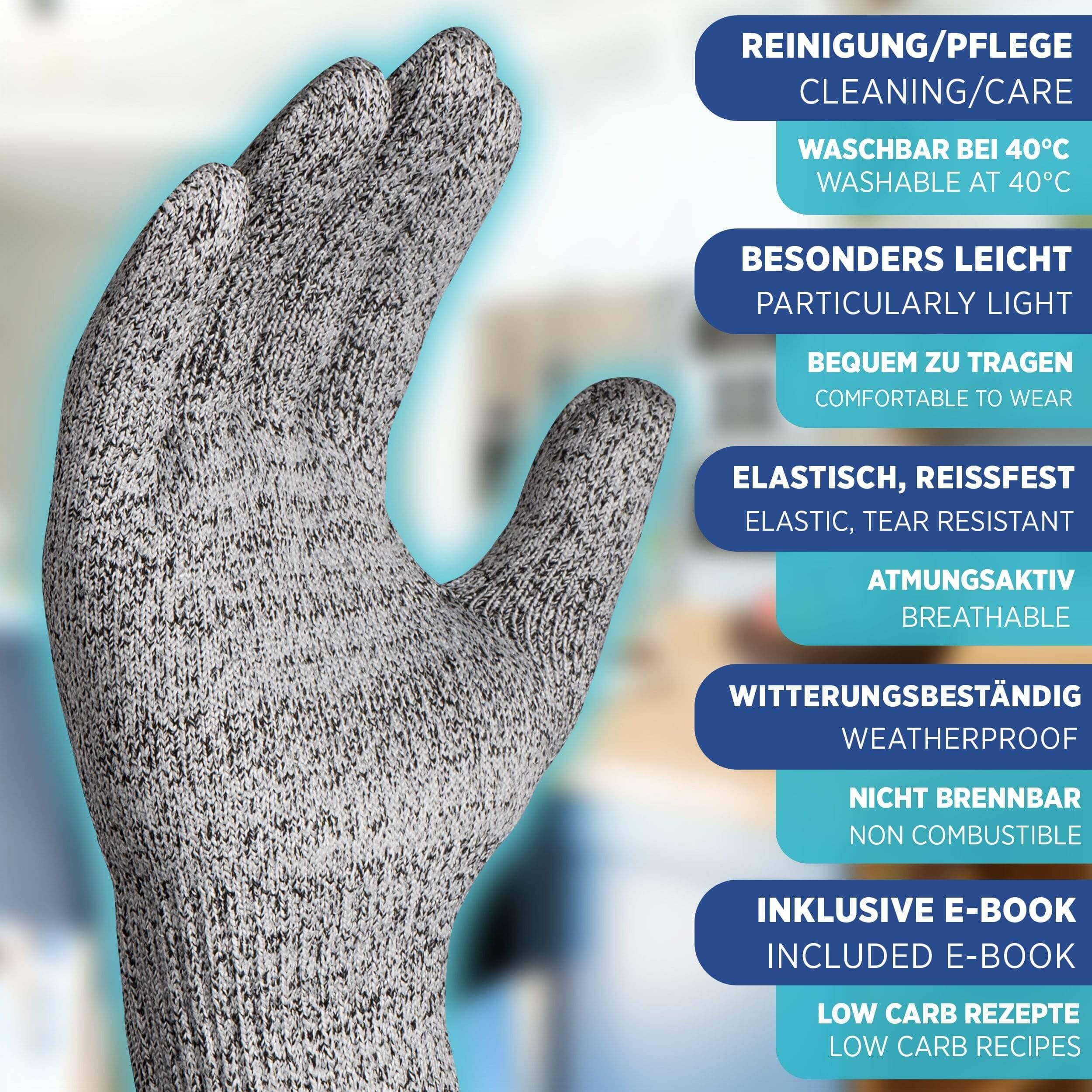 LACARI Schnittschutz-Handschuhe [1 Paar] - reißfest Küchenhandschuhe Lacari 