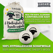 LACARI Trocknerbälle Zubehör für Waschmaschinen und Wäschetrockner Lacari 