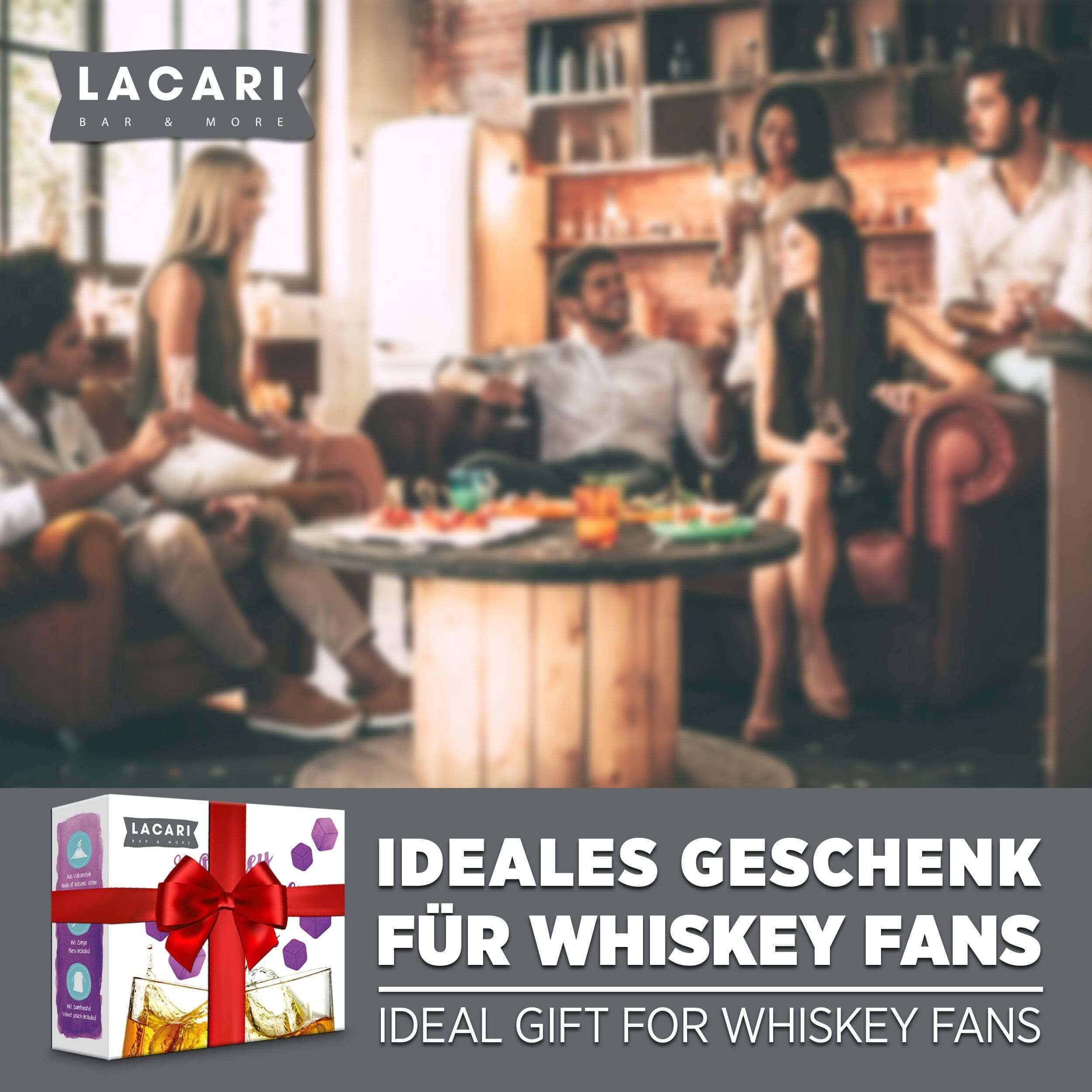 LACARI Whisky Steine Set | Wiederverwendbare Eiswürfel Eiswürfelformen Lacari 